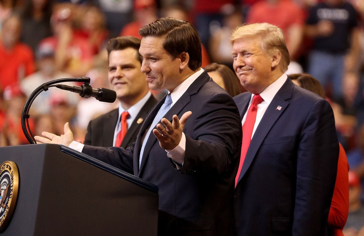 Trump saw Florida's governor shirtless: "That's all muscle." - South  Florida Sun-Sentinel