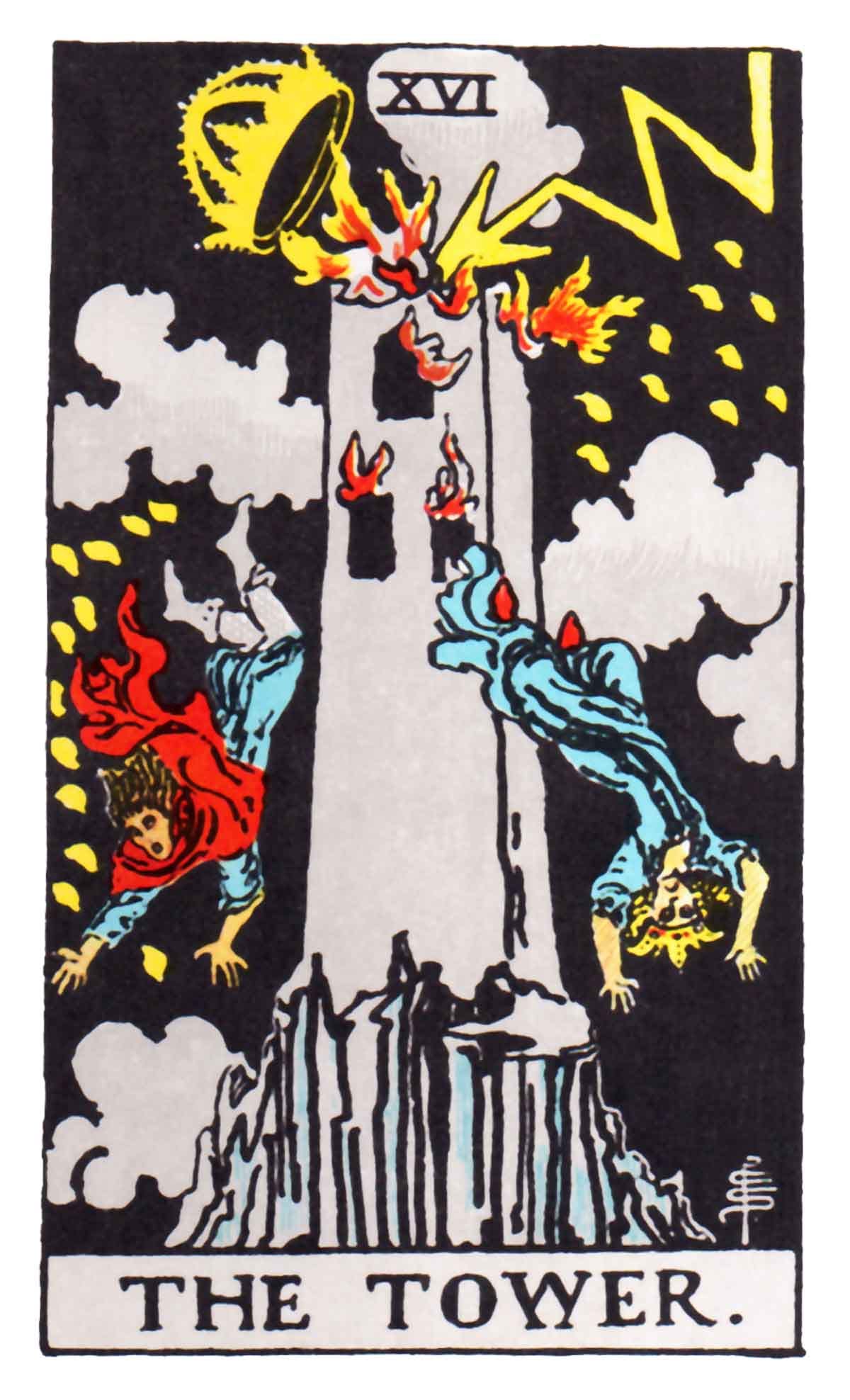 The Tower Tarot Card Meaning According to A. E. Waite