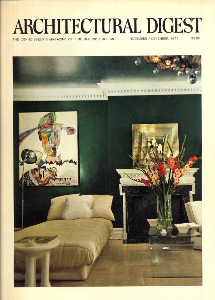 Architectural Digest | November 1973 at Wolfgang&#39;s