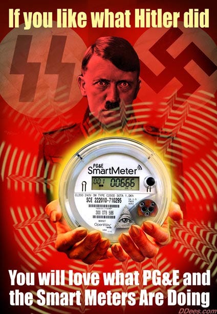 smart meters pge electromagnetic radiation toxins hitler holocaust genocide death - Copy