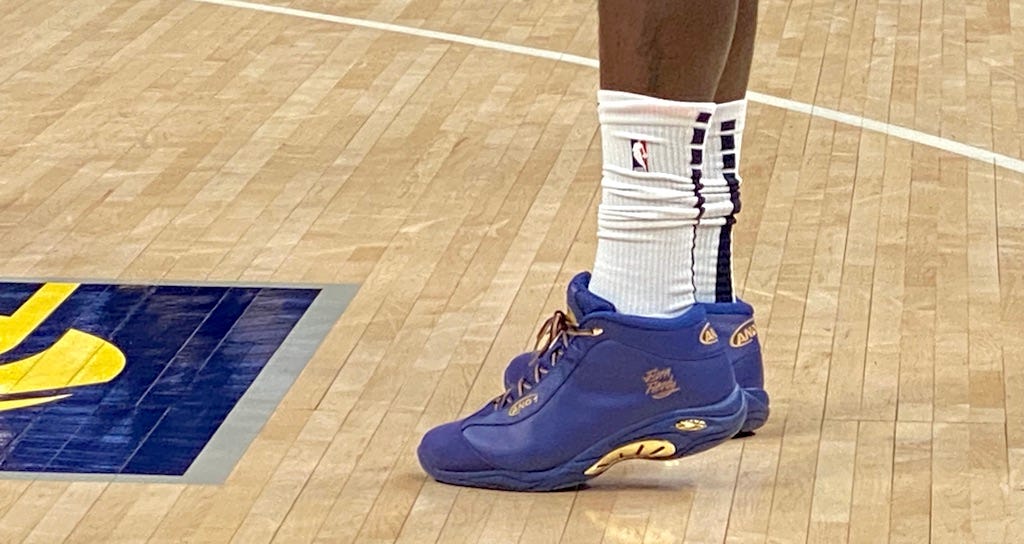 Back with the Pacers, Lance Stephenson went back to his classic AND1 shoes.