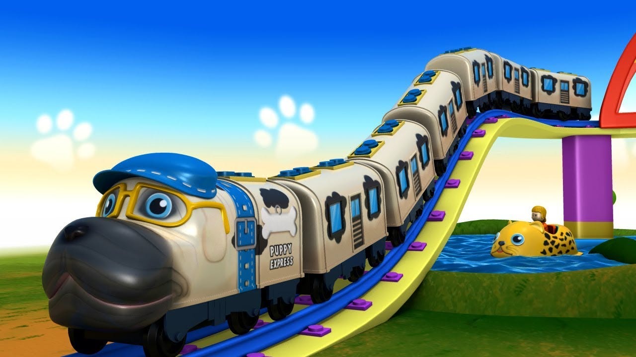Cartoon Dog Train for Children | Poppy Train - TOY FACTORY - YouTube