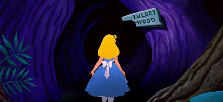 Image tirée du classique de Walt Disney : Alice au pays des merveilles
