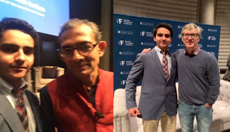 Me with one of the 2019 Nobel Prize in Economics (Abhijit Banerjee) and one of the author of  Freakonomics  (Steven Levitt).