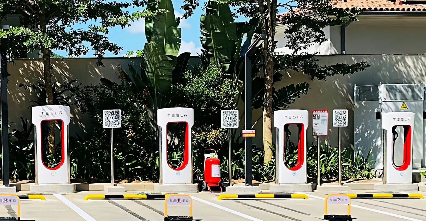 Tesla Establishes over 1,200 Supercharger Stations on Chinese Mainland