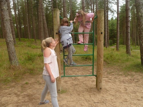 Children on Trim Trail