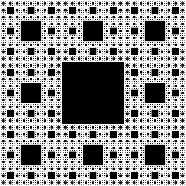 A repeating square fractal