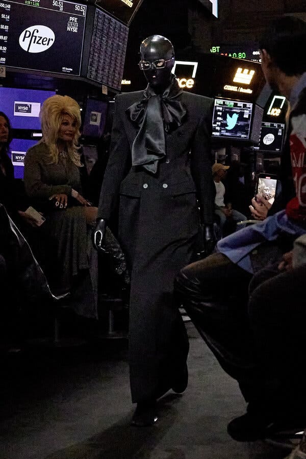 Balenciaga showed its spring 2023 collection on the trading floor of the New York Stock Exchange.