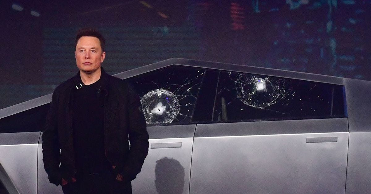 Elon Musk explains why Tesla&amp;#39;s Cybertruck windows smashed during  presentation - The Verge