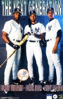 New York Yankees Next Generation (Jeter, Williams, Pettitte) - Starline  1998 | New york yankees, New york yankees baseball, Derek jeter