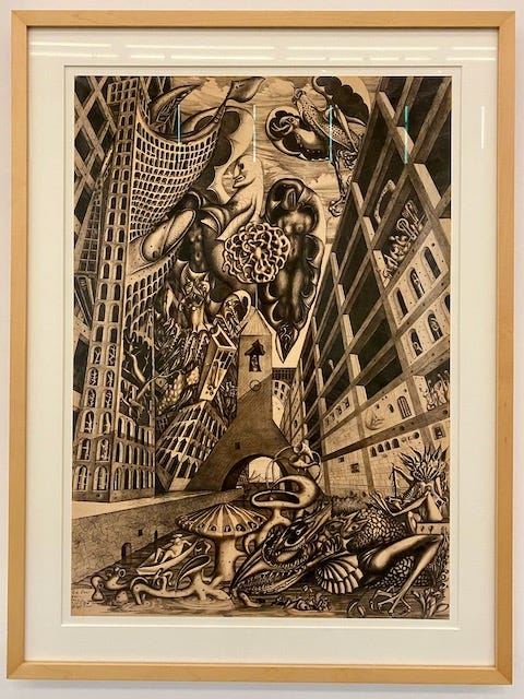 "Die Stadt," 1946, Ernst Fuchs.