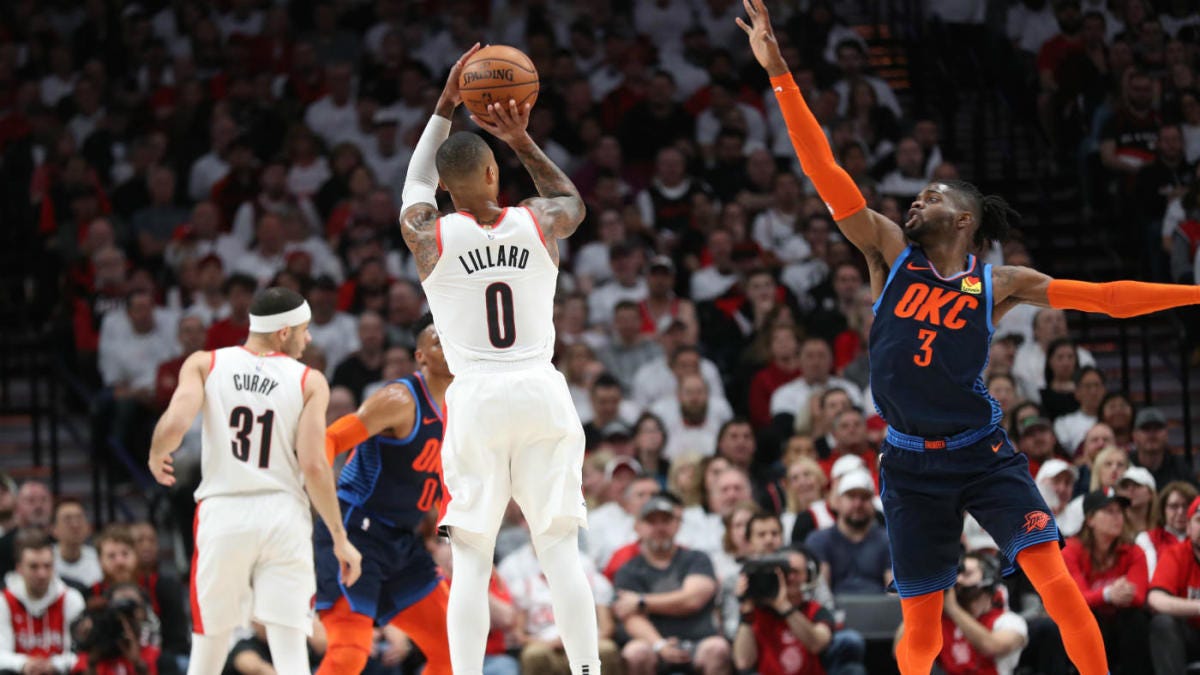 NBA Playoffs 2019: Blazers' Damian Lillard scores 50 points, sinks  buzzer-beating 3-pointer to win series over Thunder - CBSSports.com