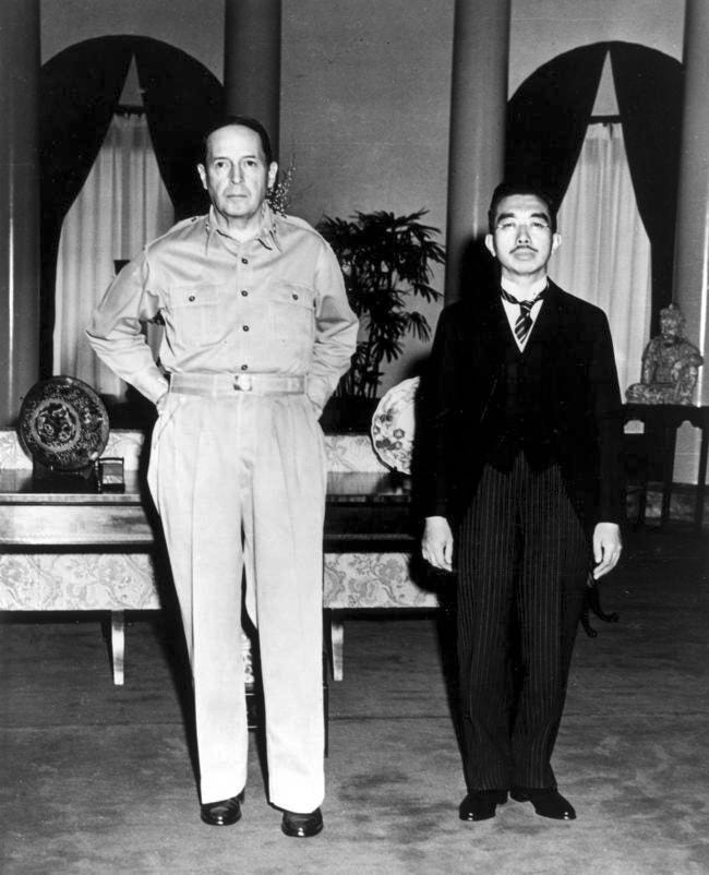Image result for macarthur and hirohito