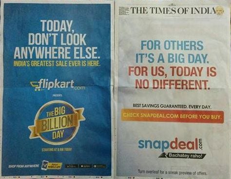 Flipkart Vs Snapdeal