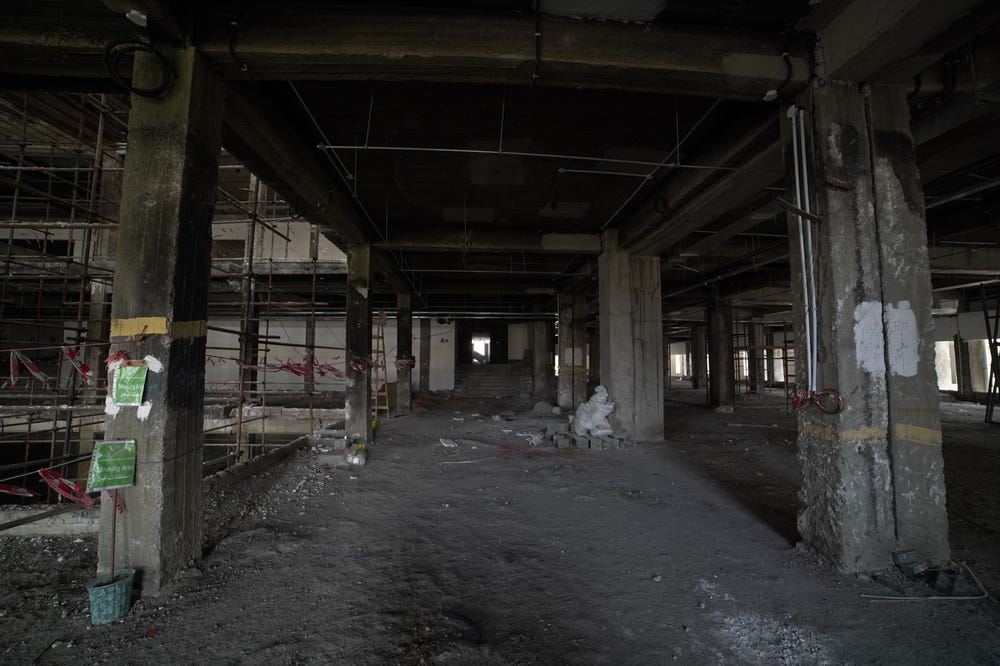 Empty Building That Show the Urge of Bringing Books Back to Mosul University Library