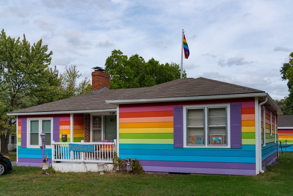 Image result for rainbow house westboro