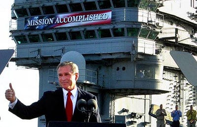 Iraq's crisis and Bush's 'accomplished mission'