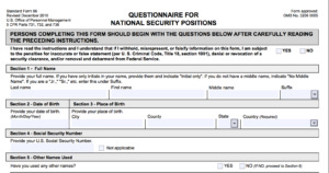 False statements on a security clearance form may be a crime