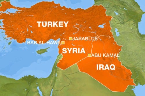 SYRIA-TURKEY-MAP