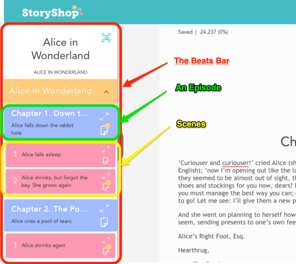 Story Shop Writer in App Beats Bar breakdown