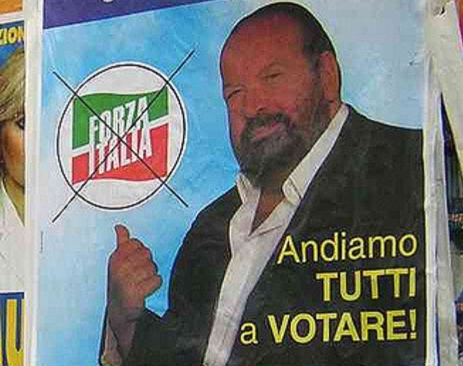Bud Spencer, quando il bulldozer si candidò alla Regione Lazio con Forza  Italia