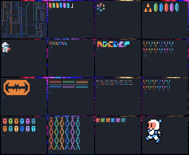 Screenshot of shell-color-scripts