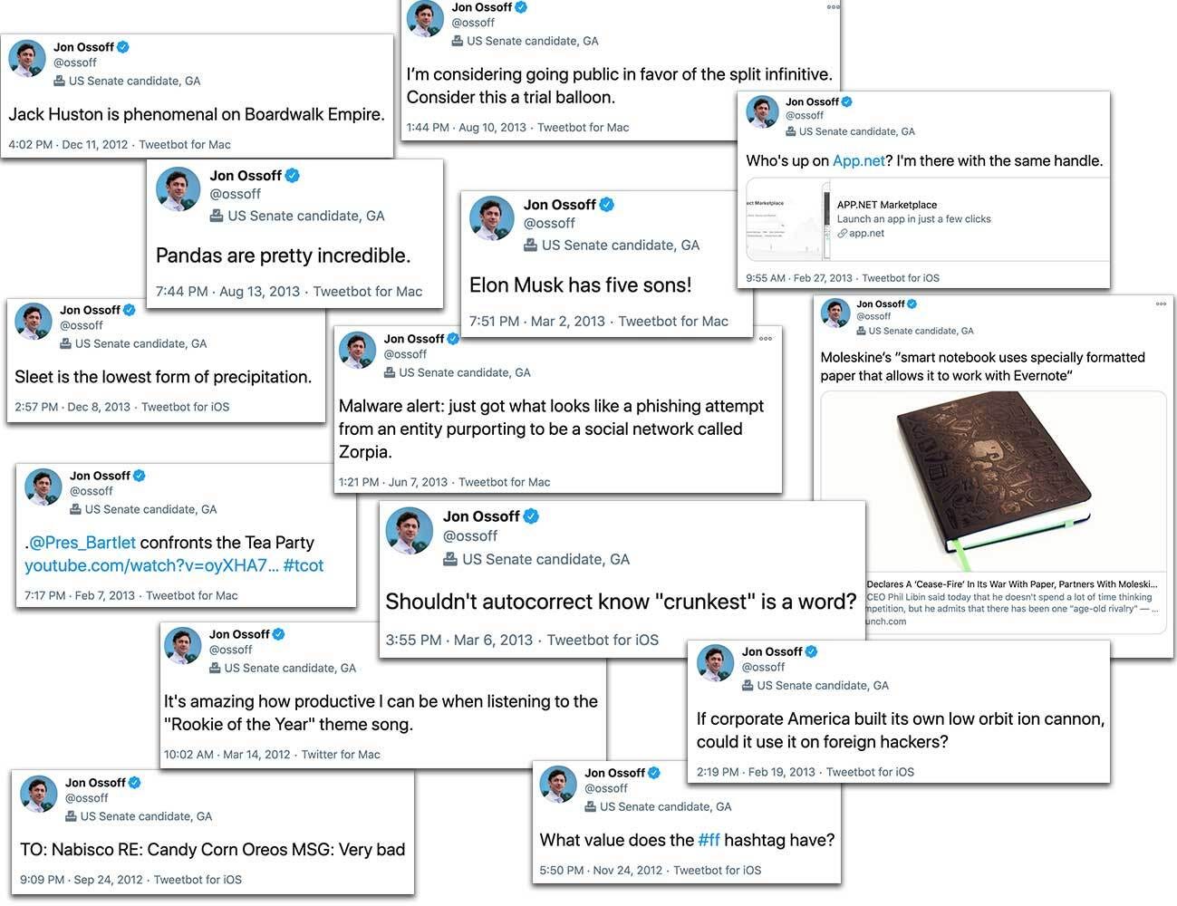 Many dorky Ossoff tweets