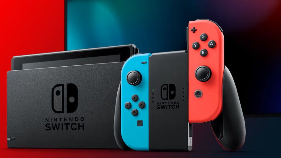 A Nintendo Switch in docked mode