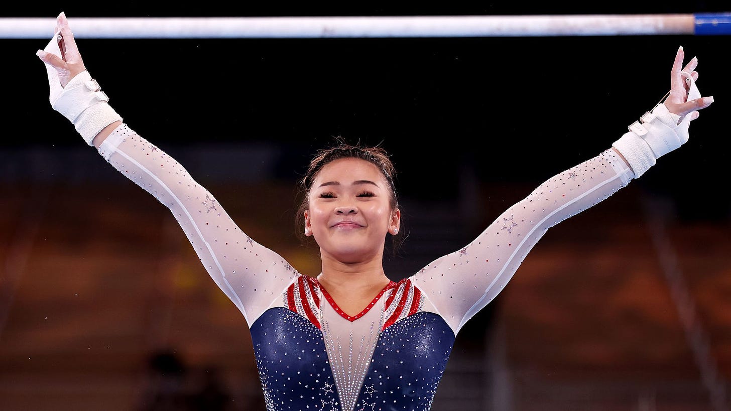 American gymnast Suni Lee wins Olympic gold in individual all-around - Axios