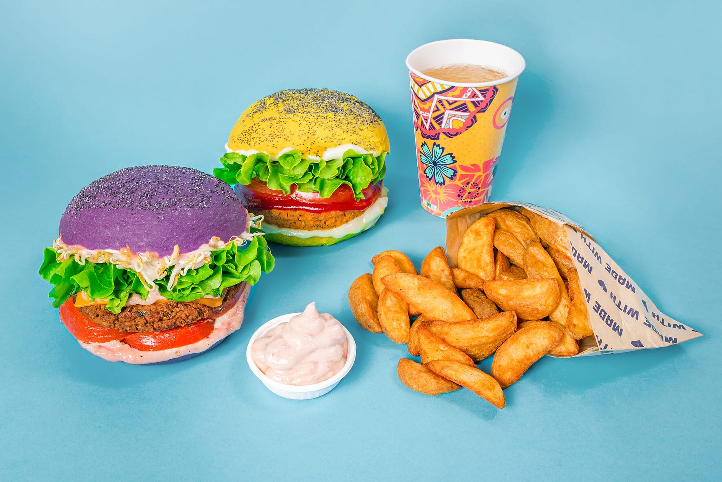 Flower Burger: rainbow vegan burgers come to London