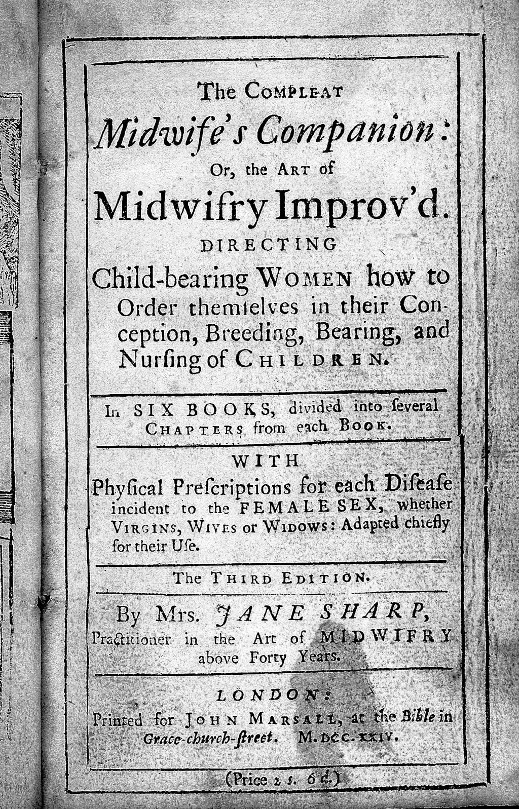 J. Sharp, "The Compleat Midwife's Companion..." Wellcome L0028110.jpg
