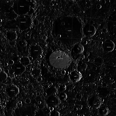 Craters on the far side of the moon.