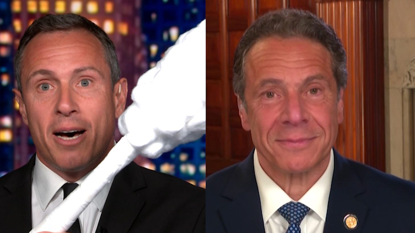 Chris Cuomo teases brother Andrew Cuomo with giant test swab - CNN Video