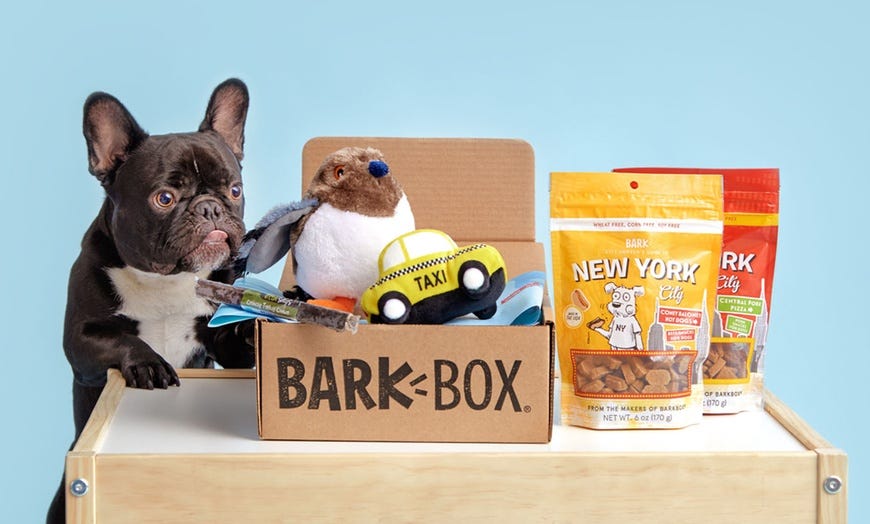 Dog Goodie Bag Delivery - BarkBox | Groupon