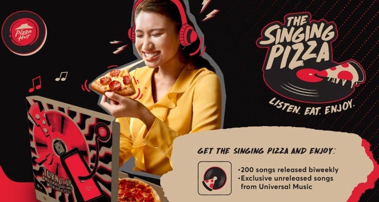 Pizza hut singing pizza