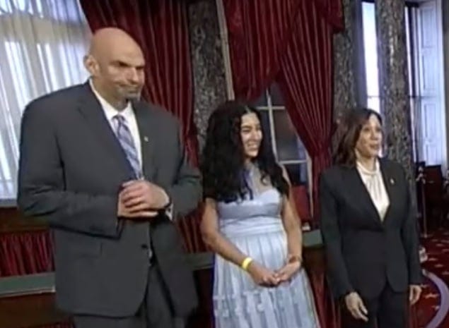 TRAIN WRECK: Kamala Harris Swears In John Fetterman Who Has No Idea What He's Doing (VIDEO)