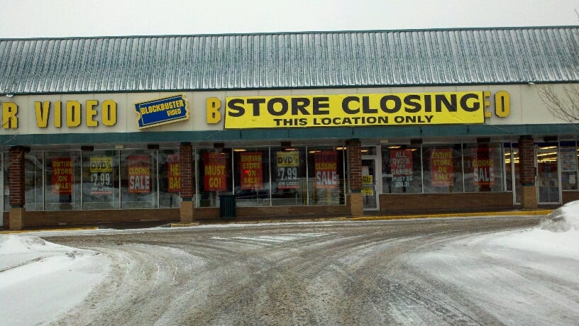 Photo of a Blockbuster clearance sale