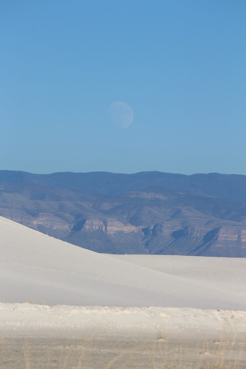 Moonrise over White Sands, New Mexico