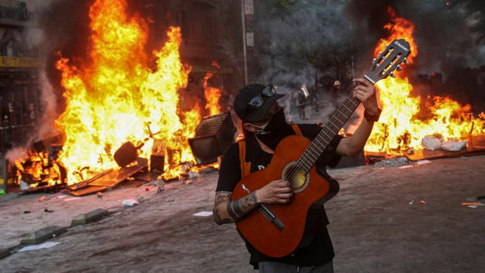 Chile's president renews plea for calm as riots persist ...