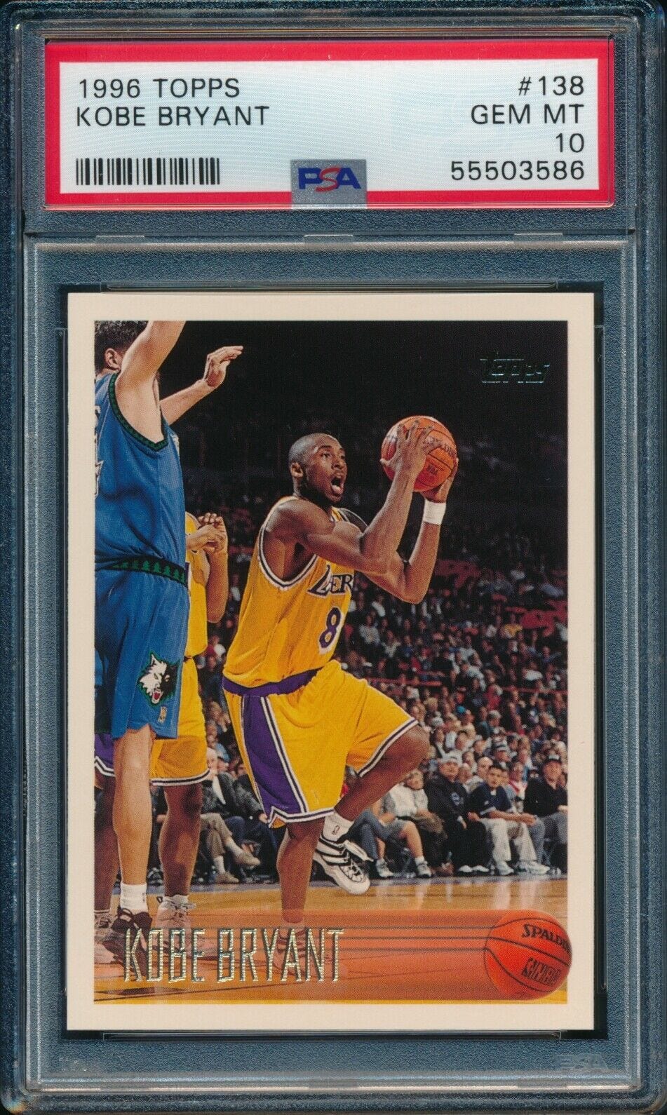 Image 1 - 1996-Topps-Basketball-Kobe-Bryant-ROOKIE-138-PSA-10-LAKERS-GEM-MINT-HOF