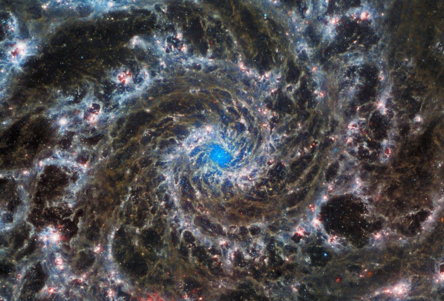 Swirling arms of a spiral galaxy