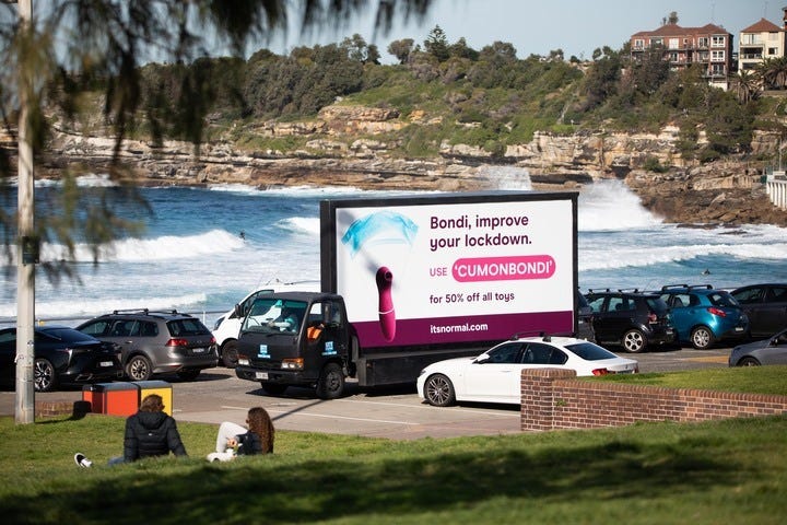 Sex Toy Brand NORMAL Takes Over Bondi COVID Testing With Sex-Positive Truck