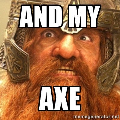 Pawel Burza on Twitter: "you have my axe! 😄… "