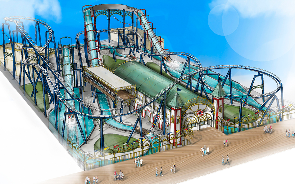 New coaster and flume ride at Coney Island