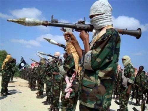 Teroris Al Shabab di Somalia.