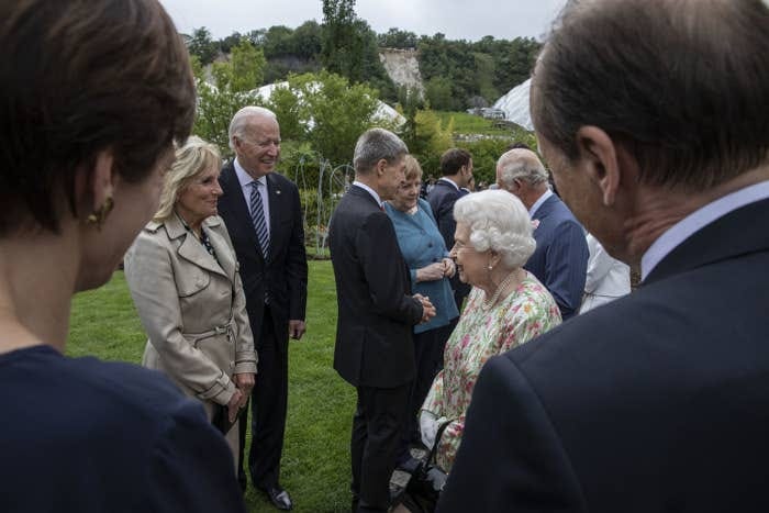 Joe Biden Meets Queen Elizabeth II At G7 Conference