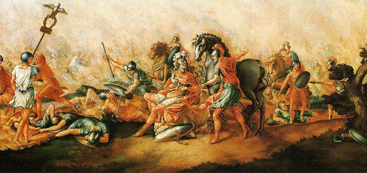 The Death of Paulus Aemilius at the Battle of Cannae Painting
