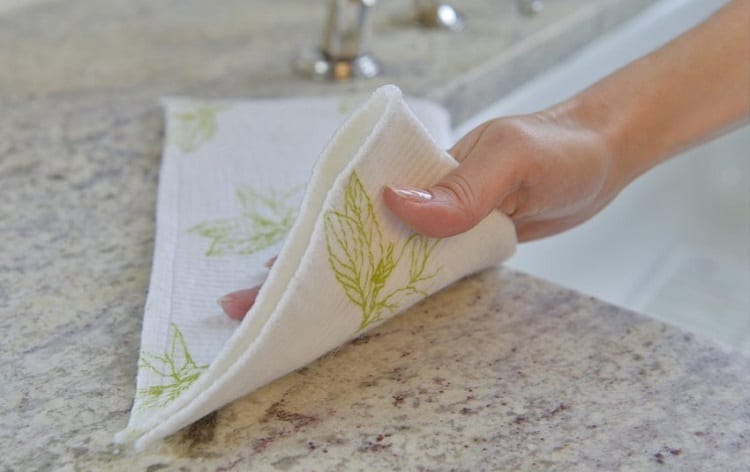 Wiping Kitchen Counter