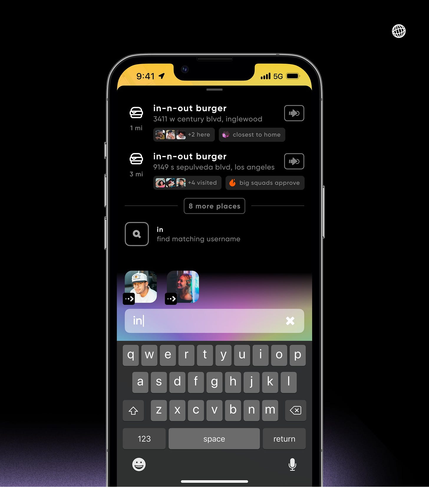 Screenshot of the Zenly app