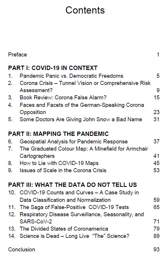 Table of Contents of "The Coronoia Blogbook"